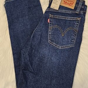 Levi's Women's Dark Indigo Wedgie Straight Jeans 27x28